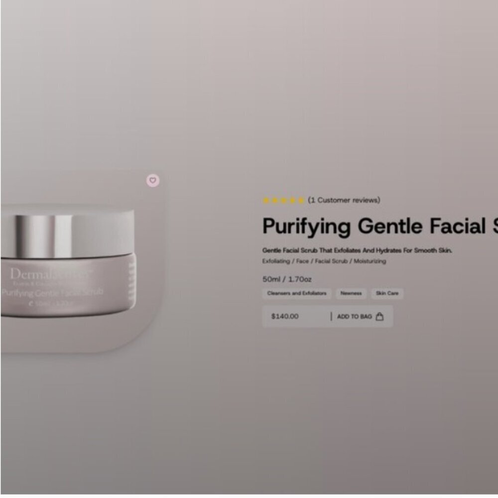 3/$25 Dermalactives Purifying Gentle Facial Scrub 0.5oz Mini BNIB - Picture 2 of 2